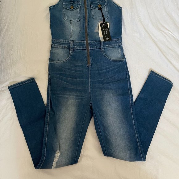 ROMA Denim Jumpsuit - Picture 2 of 3